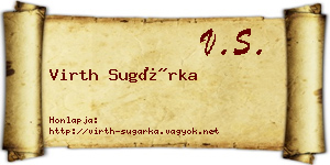 Virth Sugárka névjegykártya